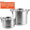 image:imageIMUSA Aluminum Steamer Dual Piece Set 28Qt and 10Qt Silver32 Qt and 10 Qt