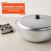 image:imageIMUSA GAU80508 Jumbo Traditional Natural Caldero for Cooking and Serving 18 Quart SilverAluminum Lid