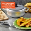 image:imageIMUSA GAU80508 Jumbo Traditional Natural Caldero for Cooking and Serving 18 Quart SilverAluminum Lid