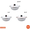 image:imageIMUSA GAU80508 Jumbo Traditional Natural Caldero for Cooking and Serving 18 Quart SilverAluminum Lid