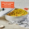 image:imageIMUSA GAU80508 Jumbo Traditional Natural Caldero for Cooking and Serving 18 Quart SilverAluminum Lid