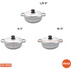 image:imageIMUSA GAU80508 Jumbo Traditional Natural Caldero for Cooking and Serving 18 Quart SilverAluminum Lid