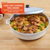 image:imageIMUSA GAU80508 Jumbo Traditional Natural Caldero for Cooking and Serving 18 Quart SilverAluminum Lid
