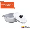 image:imageIMUSA GAU80508 Jumbo Traditional Natural Caldero for Cooking and Serving 18 Quart SilverAluminum Lid