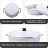 image:imageIMUSA GAU80508 Jumbo Traditional Natural Caldero for Cooking and Serving 18 Quart SilverAluminum Lid
