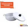 image:imageIMUSA GAU80508 Jumbo Traditional Natural Caldero for Cooking and Serving 18 Quart SilverAluminum Lid