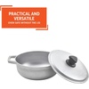 image:imageIMUSA GAU80508 Jumbo Traditional Natural Caldero for Cooking and Serving 18 Quart SilverAluminum Lid