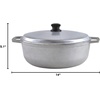 image:imageIMUSA GAU80508 Jumbo Traditional Natural Caldero for Cooking and Serving 18 Quart SilverAluminum Lid
