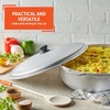 image:imageIMUSA GAU80508 Jumbo Traditional Natural Caldero for Cooking and Serving 18 Quart SilverAluminum Lid