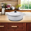 image:imageIMUSA GAU80508 Jumbo Traditional Natural Caldero for Cooking and Serving 18 Quart SilverAluminum Lid