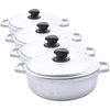 image:imageIMUSA GAU80508 Jumbo Traditional Natural Caldero for Cooking and Serving 18 Quart SilverAluminum Lid
