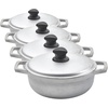 image:imageIMUSA GAU80508 Jumbo Traditional Natural Caldero for Cooking and Serving 18 Quart SilverAluminum Lid