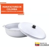 image:imageIMUSA GAU80508 Jumbo Traditional Natural Caldero for Cooking and Serving 18 Quart SilverAluminum Lid