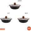 image:imageIMUSA USA Black 44Qt Stone Caldero with Woodlook Handles and Knob 44 Quart9 Quarts