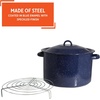 image:imageIMUSA USA Enamel Steamer Pot 16Quart Blue16 Quarts