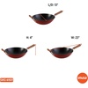 image:imageIMUSA USA GKG61021 Light Cast Iron Wok 14 Red HandlesBlack