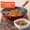 image:imageIMUSA USA GKG61021 Light Cast Iron Wok 14 Red HandlesBlack