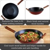 image:imageIMUSA USA GKG61021 Light Cast Iron Wok 14 Red HandlesBlack