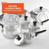 image:imageIMUSA USA Heavy Duty 8Piece Cast Aluminum Cajun Cookware Set Silver13 Piece