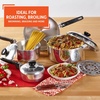 image:imageIMUSA USA Heavy Duty 8Piece Cast Aluminum Cajun Cookware Set Silver8 Piece