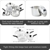 image:imageIMUSA USA Heavy Duty 8Piece Cast Aluminum Cajun Cookware Set Silver8 Piece