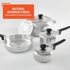 image:imageIMUSA USA Heavy Duty 8Piece Cast Aluminum Cajun Cookware Set Silver8 Piece