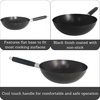 image:imageIMUSA USA Inch Red PAN10046 12 Nonstick Carbon Steel Wok HandleBlack