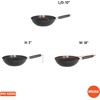 image:imageIMUSA USA Inch Red PAN10046 12 Nonstick Carbon Steel Wok HandleBlack