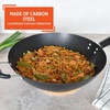 image:imageIMUSA USA Inch Red PAN10046 12 Nonstick Carbon Steel Wok HandleBlack