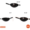 image:imageIMUSA USA Inch Red PAN10046 12 Nonstick Carbon Steel Wok HandleBlack