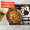 image:imageIMUSA USA Inch Red PAN10046 12 Nonstick Carbon Steel Wok HandleDark Wood