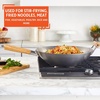 image:imageIMUSA USA Inch Red PAN10046 12 Nonstick Carbon Steel Wok HandleDark Wood