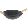 image:imageIMUSA USA Inch Red PAN10046 12 Nonstick Carbon Steel Wok HandleLight Wood
