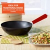 image:imageIMUSA USA Inch Red PAN10046 12 Nonstick Carbon Steel Wok HandleRed