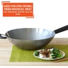 image:imageIMUSA USA Inch Red PAN10046 12 Nonstick Carbon Steel Wok HandleSilver