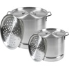 image:imageIMUSA Aluminum Steamer Dual Piece Set 28Qt and 10Qt Silver32 Qt and 10 Qt