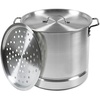 image:imageIMUSA USA Aluminum Tamale and Steamer Steamer Pot 20Quart Silver12 quart