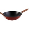 image:imageIMUSA USA GKG61021 Light Cast Iron Wok 14 Red HandlesBlack
