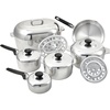 image:imageIMUSA USA Heavy Duty 8Piece Cast Aluminum Cajun Cookware Set Silver13 Piece