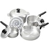 image:imageIMUSA USA Heavy Duty 8Piece Cast Aluminum Cajun Cookware Set Silver8 Piece