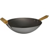 image:imageIMUSA USA Inch Red PAN10046 12 Nonstick Carbon Steel Wok HandleDark Wood