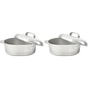 image:imageIMUSA 13 Inch Cajun Cast Aluminum Oval Roaster with Lid for Vegetables13 Inch Pack of 2