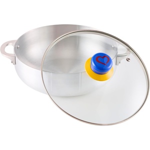 image:imageIMUSA 32 Qt Boricua Polished Aluminum Caldero with Glass LidAndino
