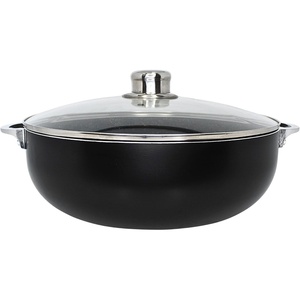 image:imageIMUSA 44 Qt Bistro Cera Aluminum Speckled Black Ceramic Caldero Oven Safe9 Quarts