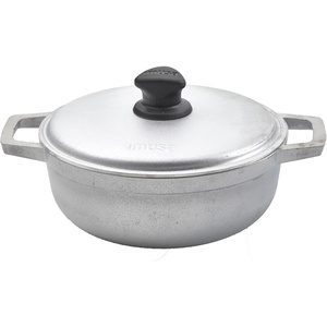 image:imageIMUSA GAU80508 Jumbo Traditional Natural Caldero for Cooking and Serving 18 Quart SilverAluminum Lid