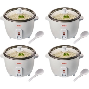 image:imageIMUSA USA GAU00012 Electric NonStick Rice Cooker 5Cup Uncooked 10Cup Cooked White5 Cups Pack of 4