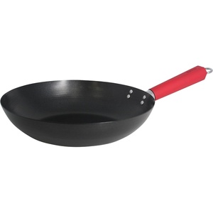 image:imageIMUSA USA Inch Red PAN10046 12 Nonstick Carbon Steel Wok HandleRed