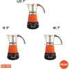 image:imageIMUSA 6 or 3 Cup Electric Espresso Maker with Cooltouch Handle BlackOrange