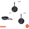 image:imageIMUSA 8 Inch Bistro Aluminum Nonstick Fry Pan with Cooltouch Handle Black8 Inch
