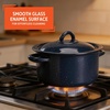 image:imageIMUSA USA C206661062810W Speckled Enamel Stock Pot with Lid 4 Quart Blue4 Quarts